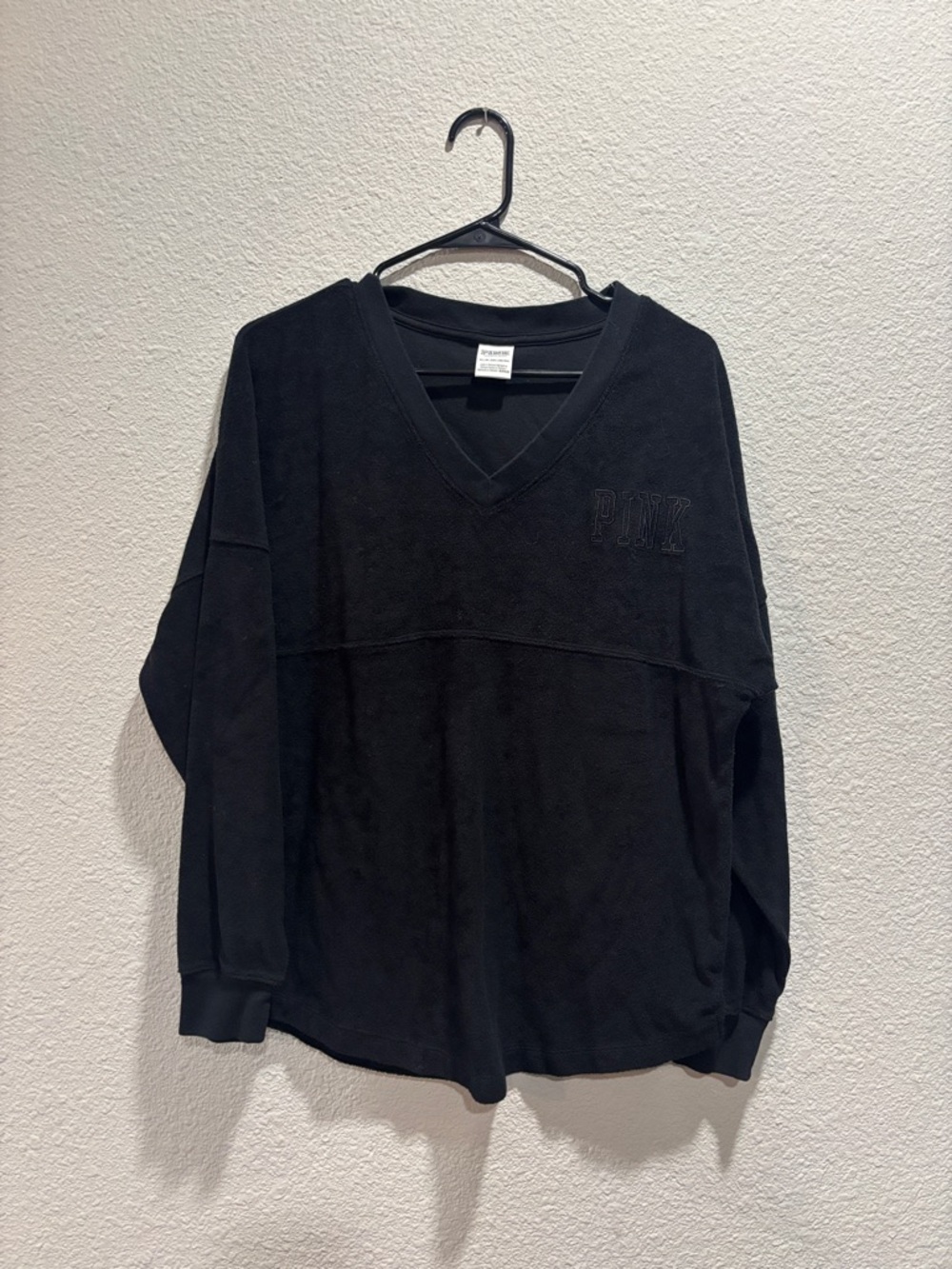 Black V-Neck wonebs Sweater PINK